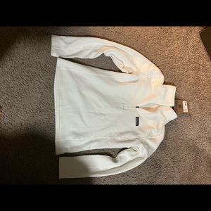 Patagonia Micro D 1/4 Zip Fleece Pullover Sweatshirt Size S NWT White